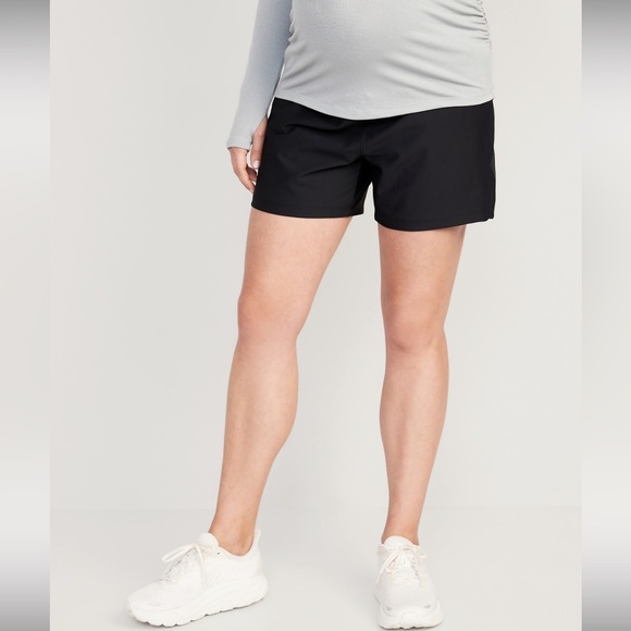 Maternity Roll Over Waist PowerSoft Shorts - Picture 4 of 4